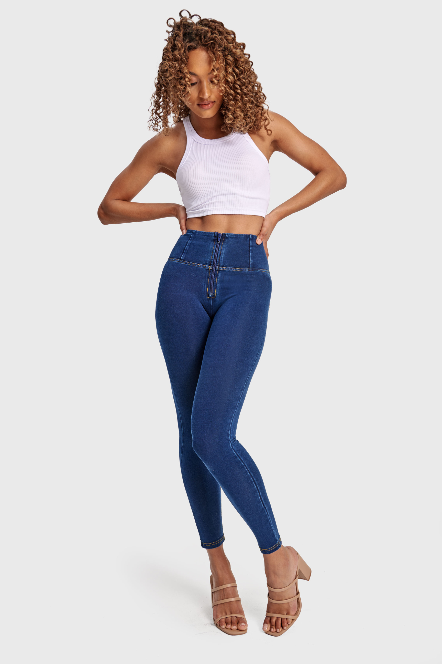 Freddy WR.UP® High Waist - Denim Blue - for kvinde - FREDDY WR.UP® - Pants