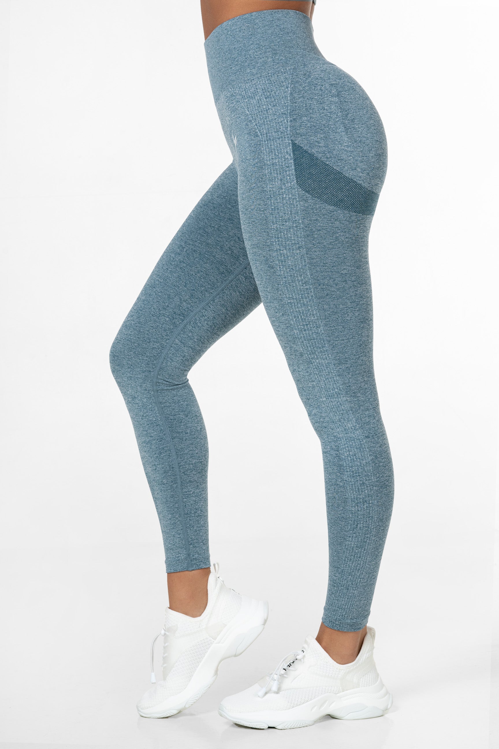 Blue Peachy Scrunch Leggings - for dame - Famme - Leggings