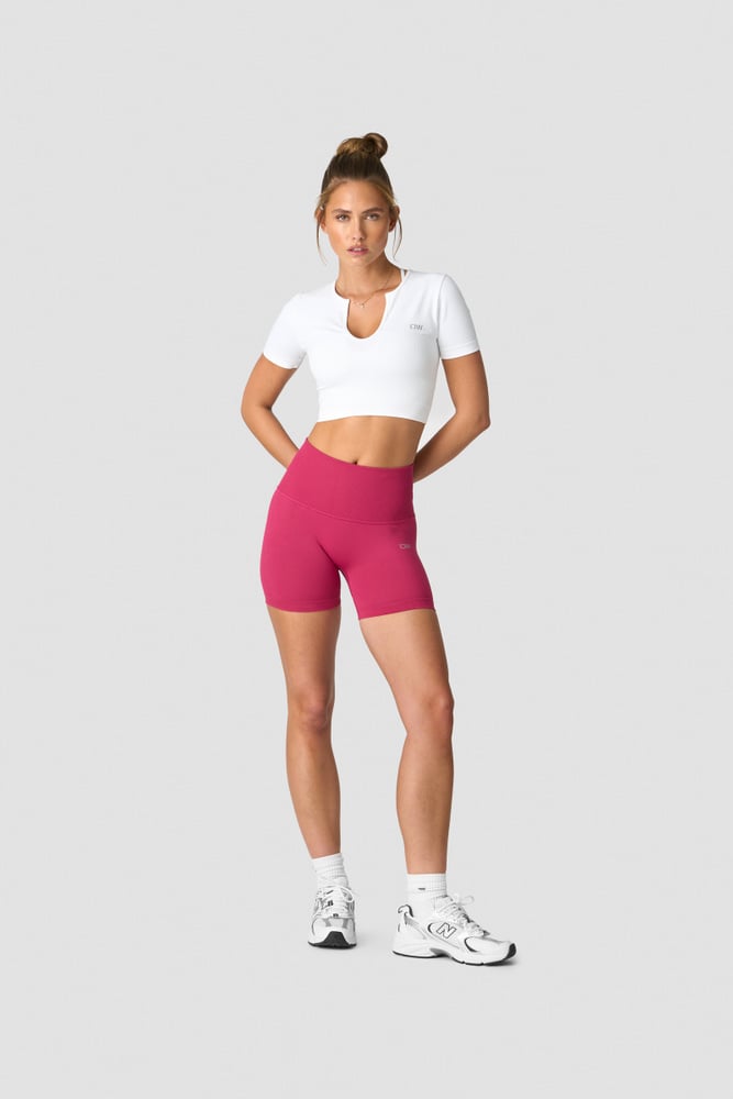 define seamless pocket shorts wmn dark pink