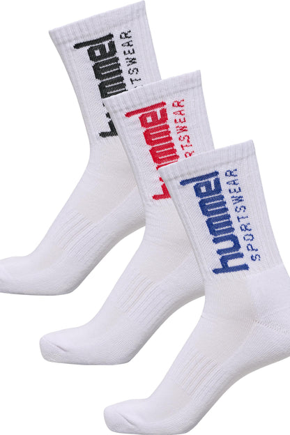 HUMMEL - Hml3-pack Socks Sportswear Big - White