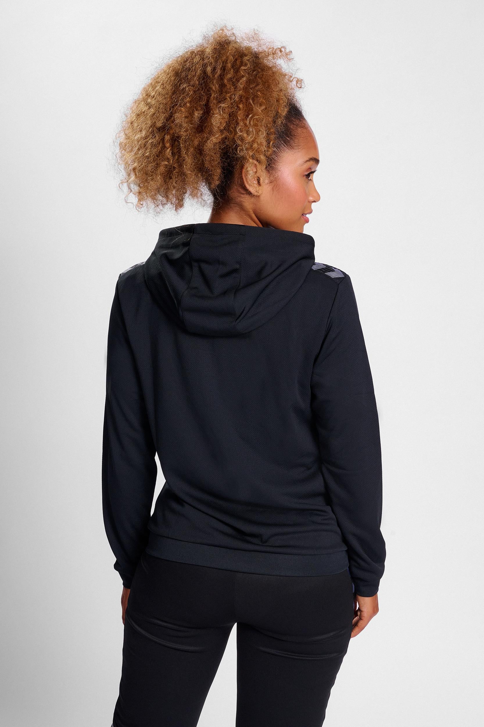 HUMMEL - Hmlauthentic Pl Zip Hoodie Woman - Black