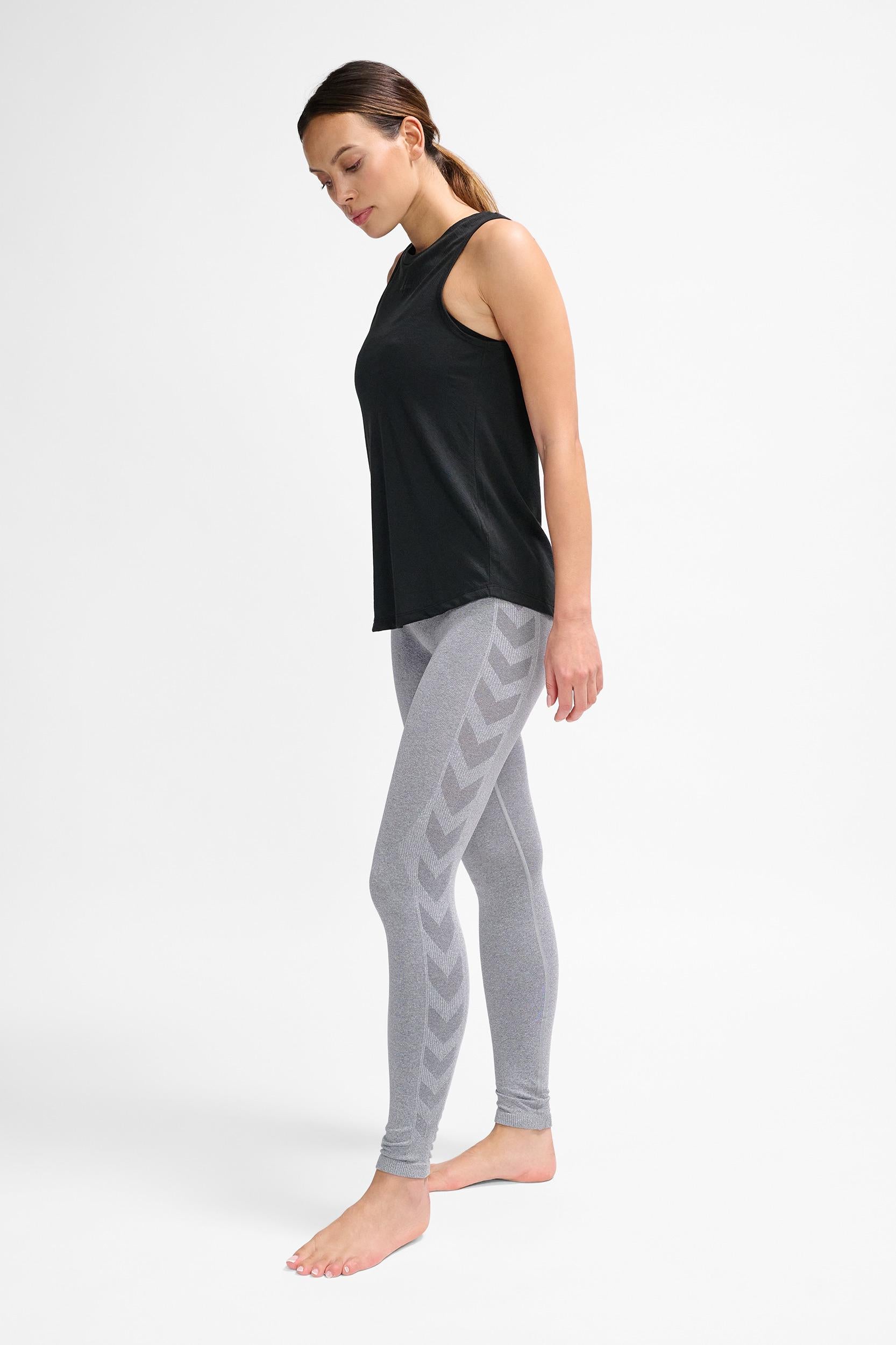 HUMMEL - Hmlci Seamless Mw Scrunch Tight - Grey Melange