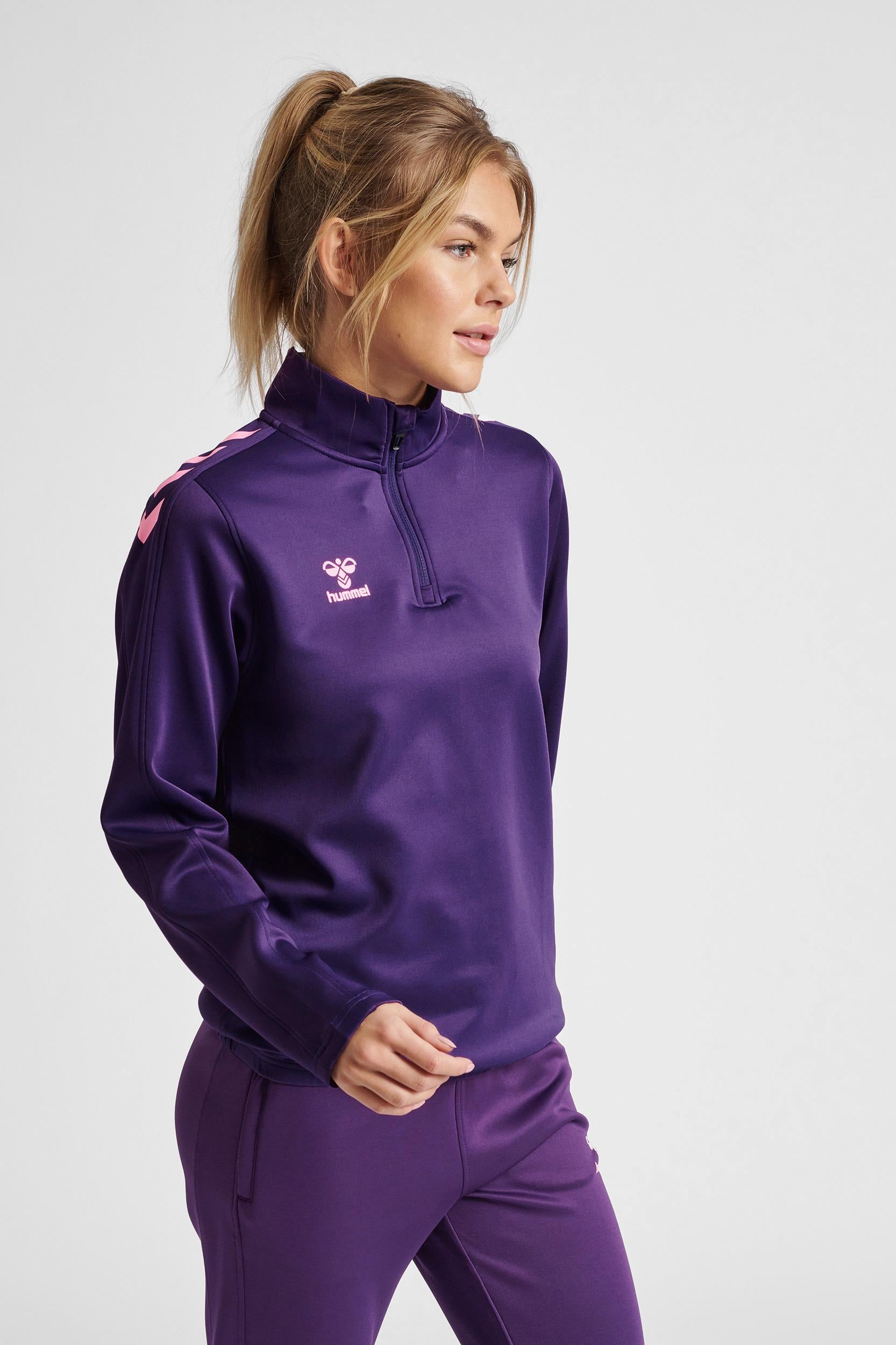 HUMMEL - Hmlcore Xk Half Zip Sweat Woman - Acai