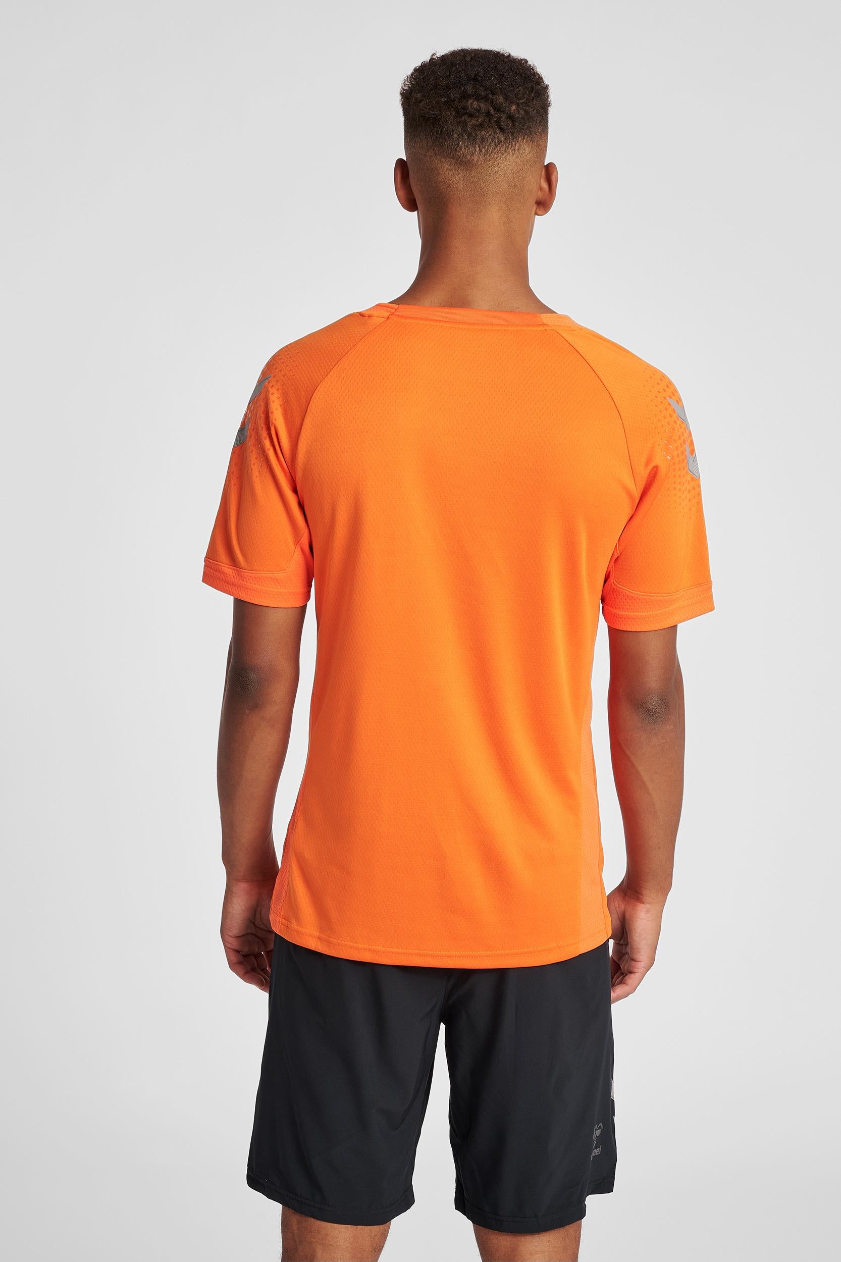 HUMMEL - Hmllead S/s Poly Jersey - Orange Tiger