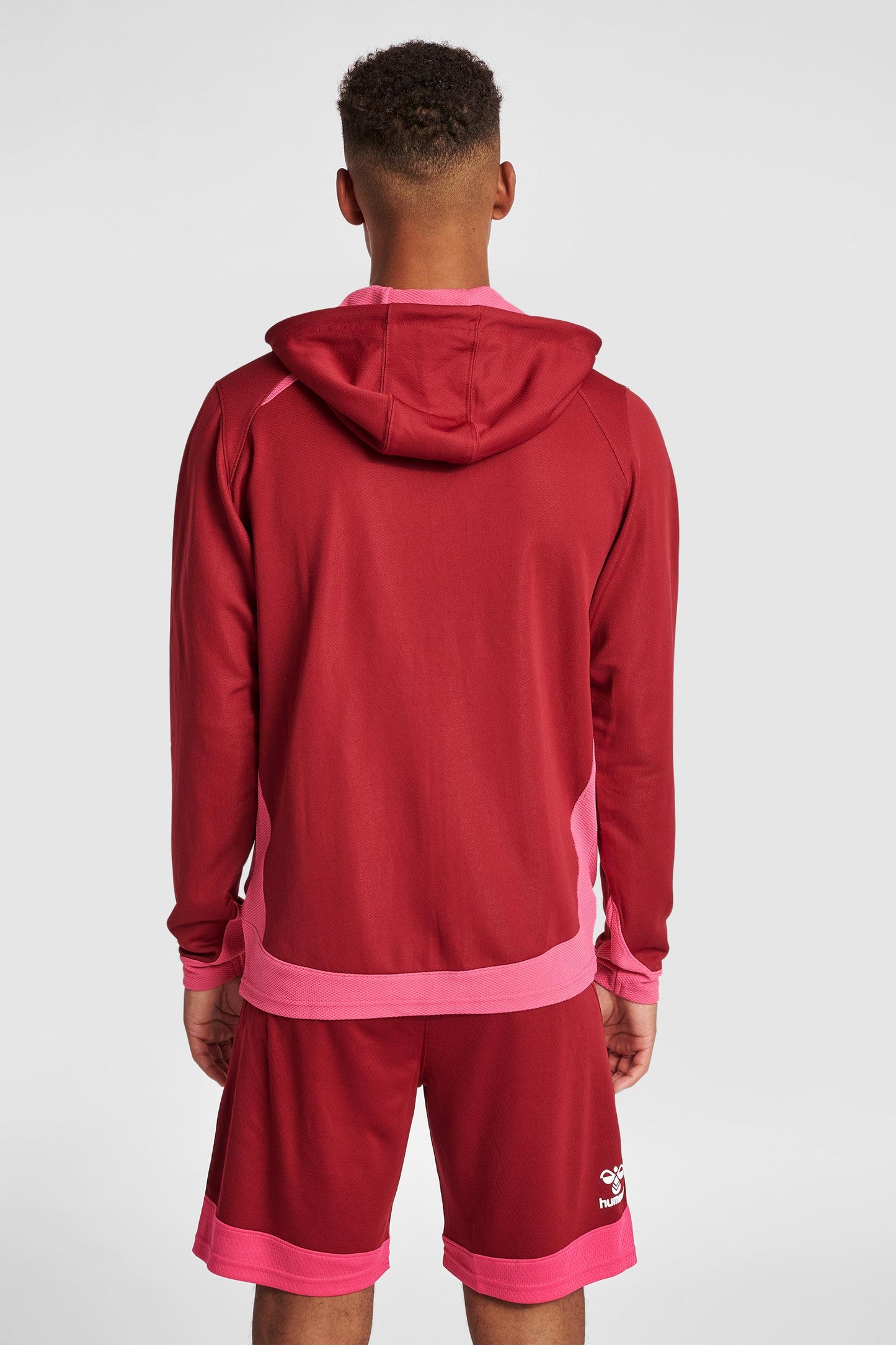 HUMMEL - Hmllead Zip Poly Hoodie - Biking Red