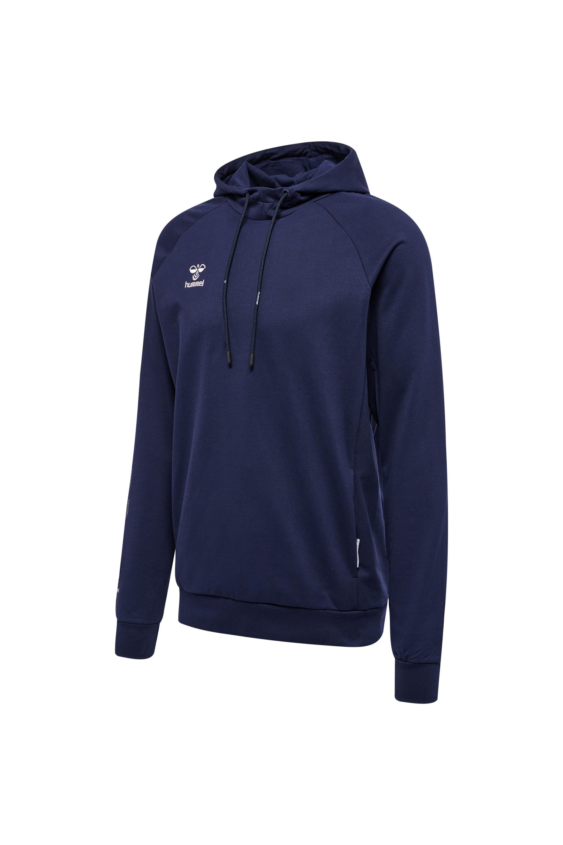 HUMMEL - Hmlmove Grid Cotton Hoodie - Marine