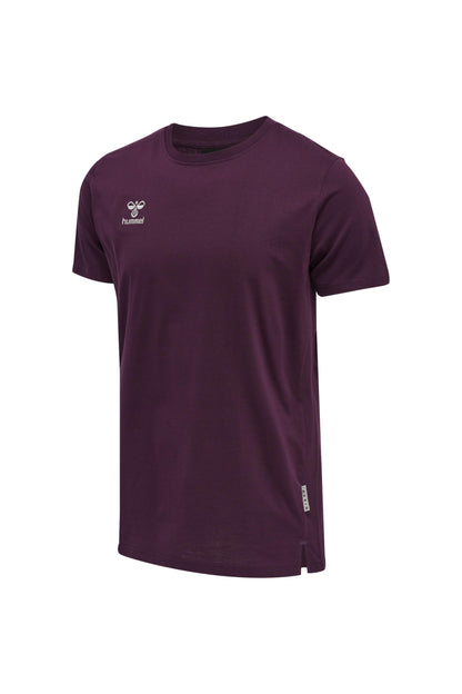 HUMMEL - Hmlmove Grid Cotton T-shirt S/s - Grape Wine