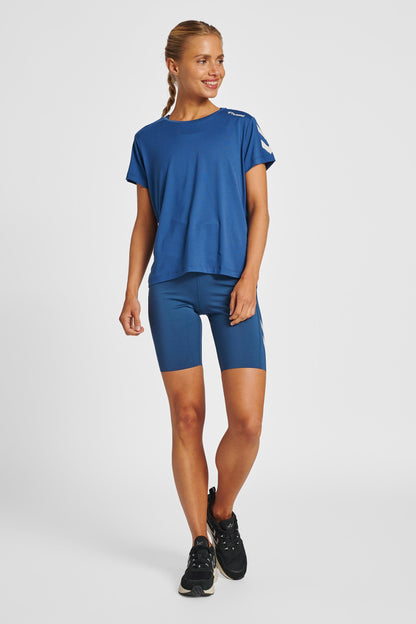 HUMMEL - Hmlmt Grace Hw Tight Shorts - Insignia Blue