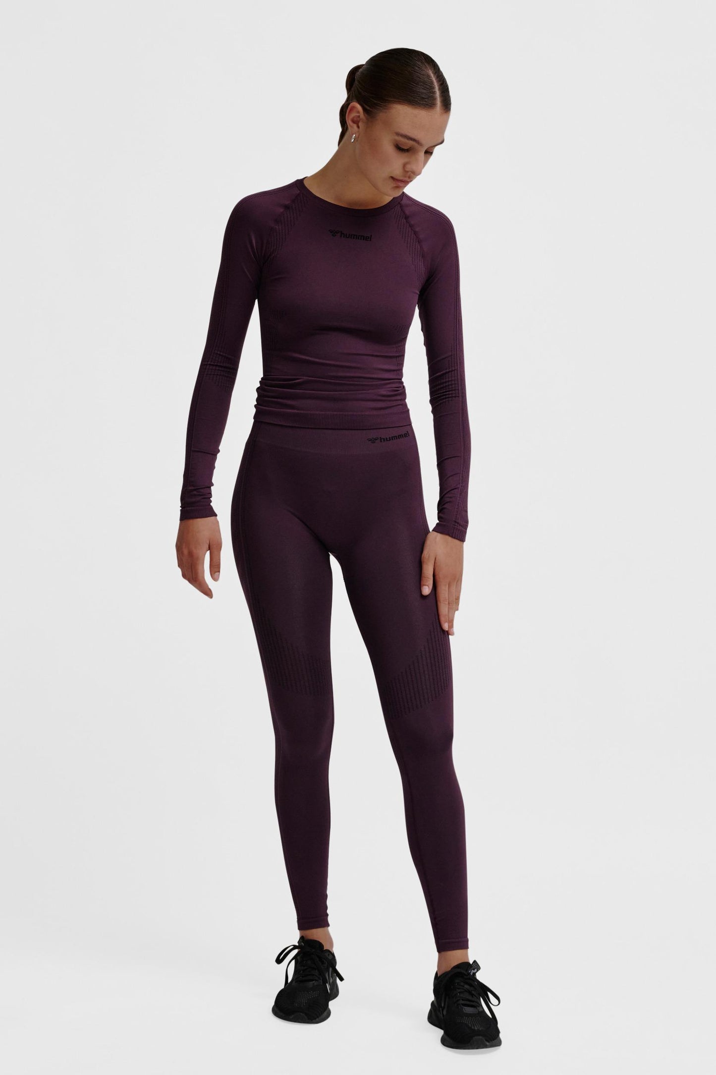 HUMMEL - Hmlmt Shaping Seamless Mw Tights - Plum Perfect