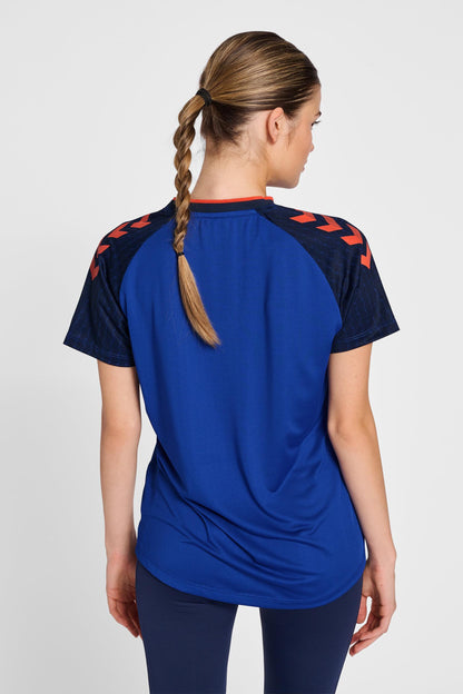 HUMMEL - Hmlpro Grid Game Jersey S/s Wo - Surf The Web/maritime Blue