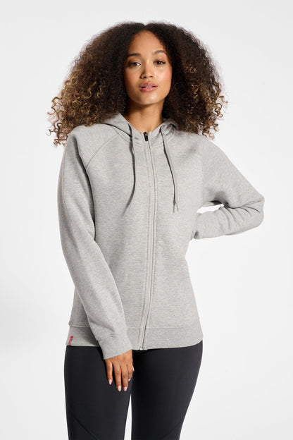 HUMMEL - Hmlred Heavy Zip Hoodie Woman - Grey Melange