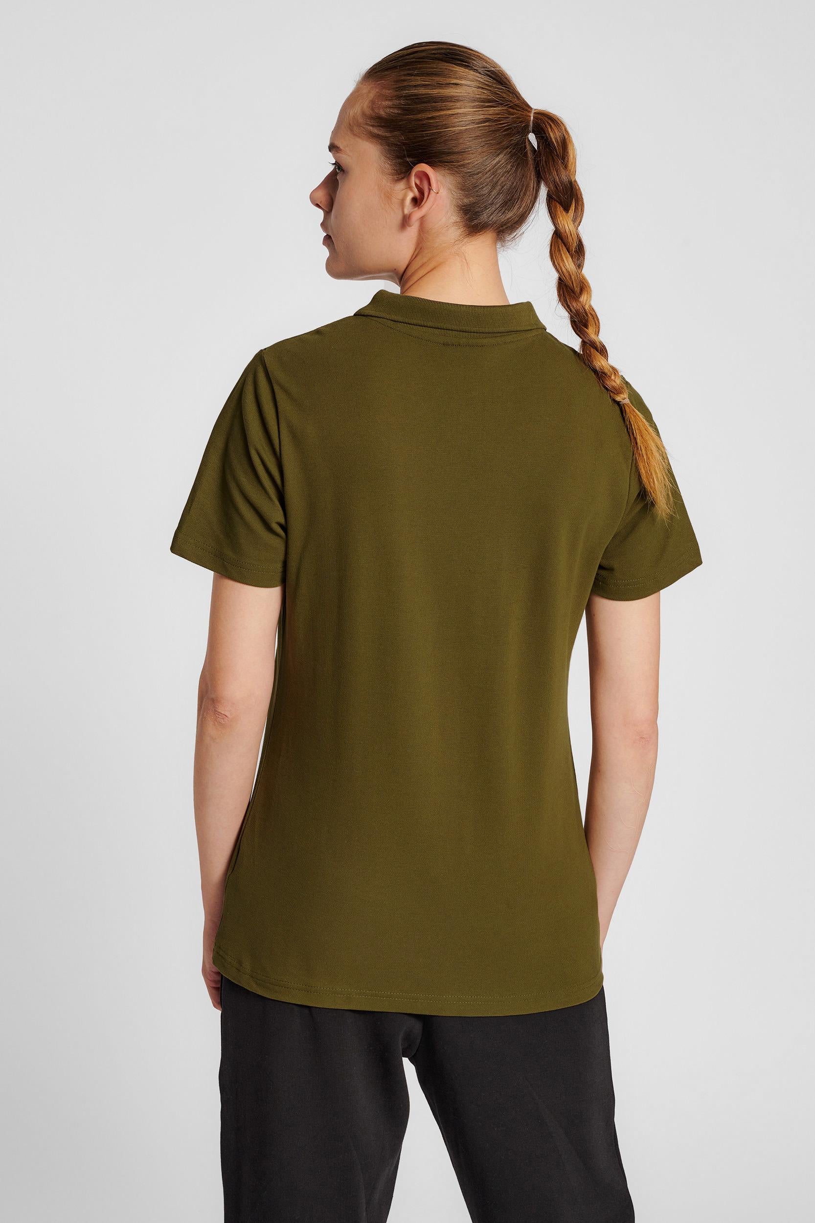 HUMMEL - Hmlred Stretch Polo Woman - Dark Olive