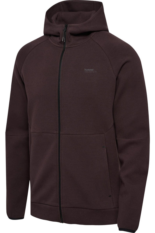 HUMMEL - Hmltech Fleece Regular Zip Hoodie - Chocolate Plum