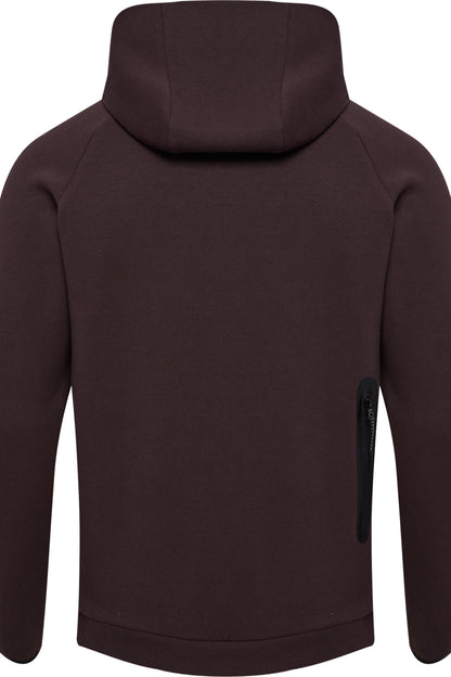 HUMMEL - Hmltech Fleece Regular Zip Hoodie - Chocolate Plum