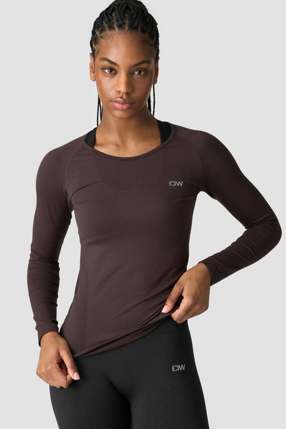 ICANIWILL - Everyday Seamless Ls - Chocolate Brown