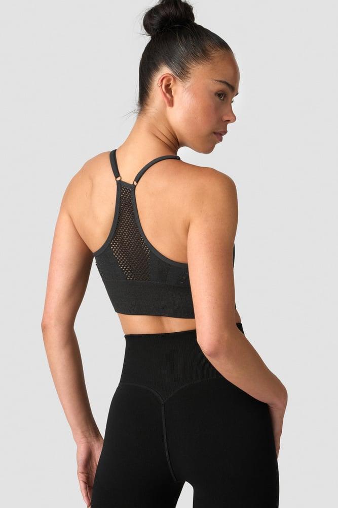 ICANIWILL - Queen Mesh Seamless Sports Bra - Graphite Melange