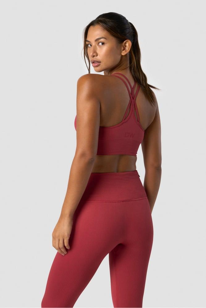 ICANIWILL - Ribbed Define Seamless Sports Bra - Autumn Red