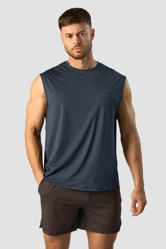 ICANIWILL - Stride Sleeveless T-shirt - Navy