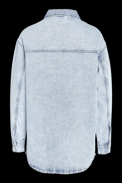 NOISY MAY - Alva L/s Denim Shacket - Blue