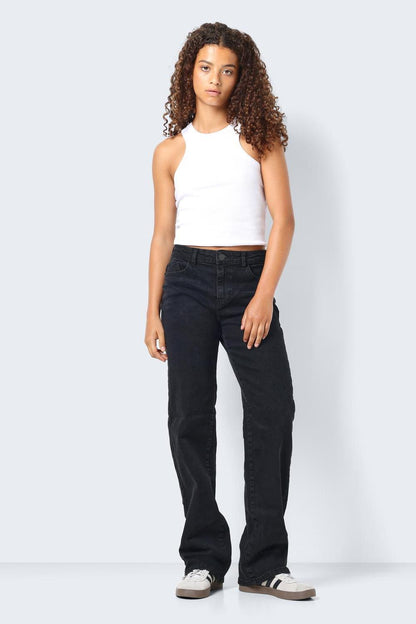 NOISY MAY - Yolanda Nw Wide Jeans Black - Black