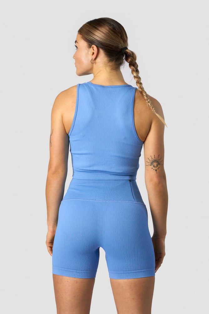 ribbed define seamless tank top pacific blue