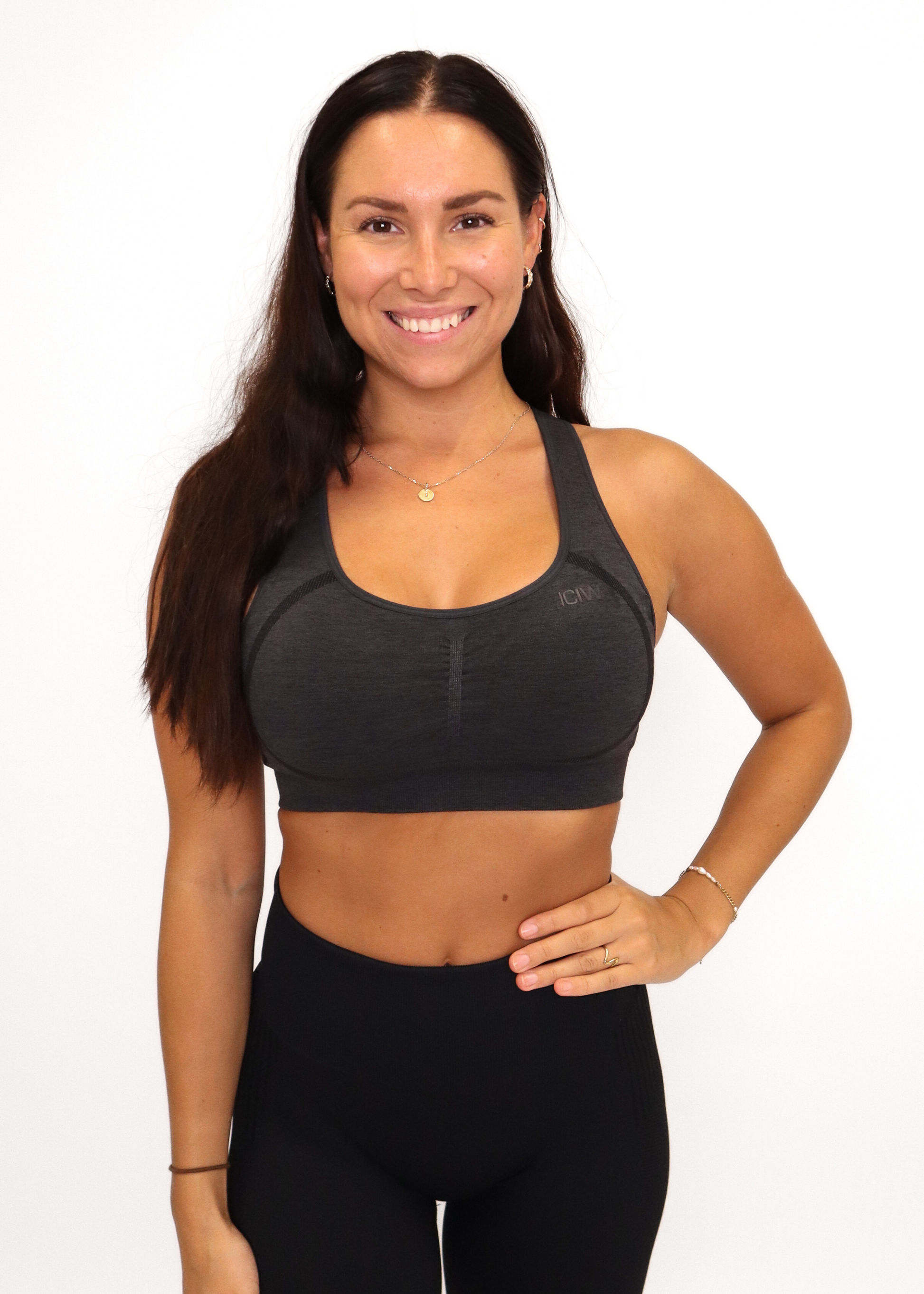 Rush Seamless Sports Bra - Graphite - for kvinde - ICANIWILL - Sports BH