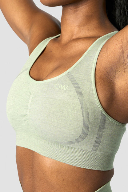 rush seamless sports bra sage green