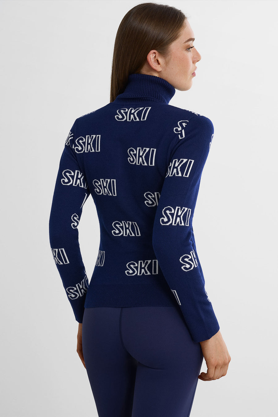 Ski Society Sweater · Navy Blue/White