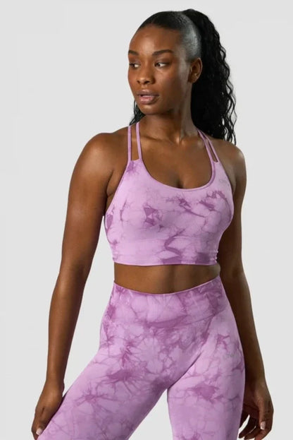 Tie Dye Sports Bra - Lavender - for kvinde - ICANIWILL - Sports BH